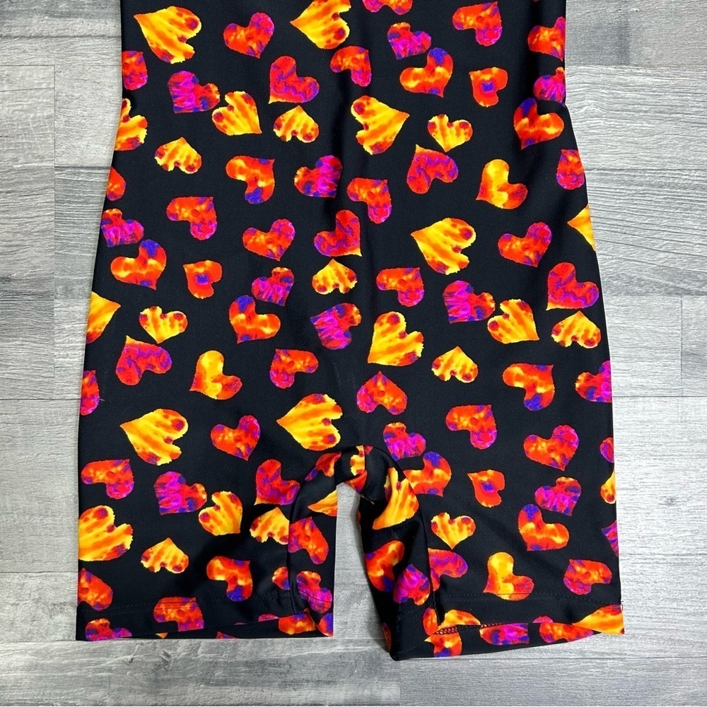 Stonewear Black Fire Hearts Unitard L - Picture 4 of 5